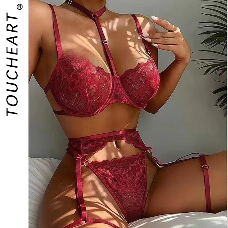 Sheer Bra Lace - Toucheart-ropa interior Sexy interesante para mujer,