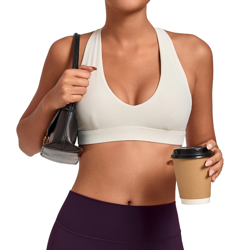 Sports Bra Racerback - Sujetador Deportivo Samless para Mujer, con