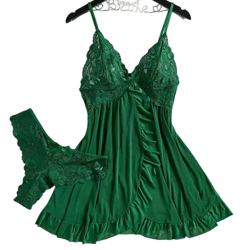 Sheer Mesh Bra - Pijamas de noche transparentes suaves, camisones