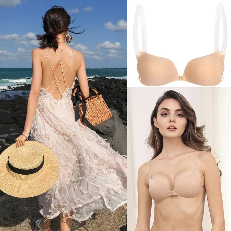 Backless Bra Sticky - Cubierta para pezones, sujetador Invisible, lencería