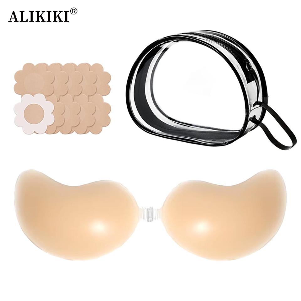 Backless Bra Sticky - Conjunto de sujetador invisible adhesivo y