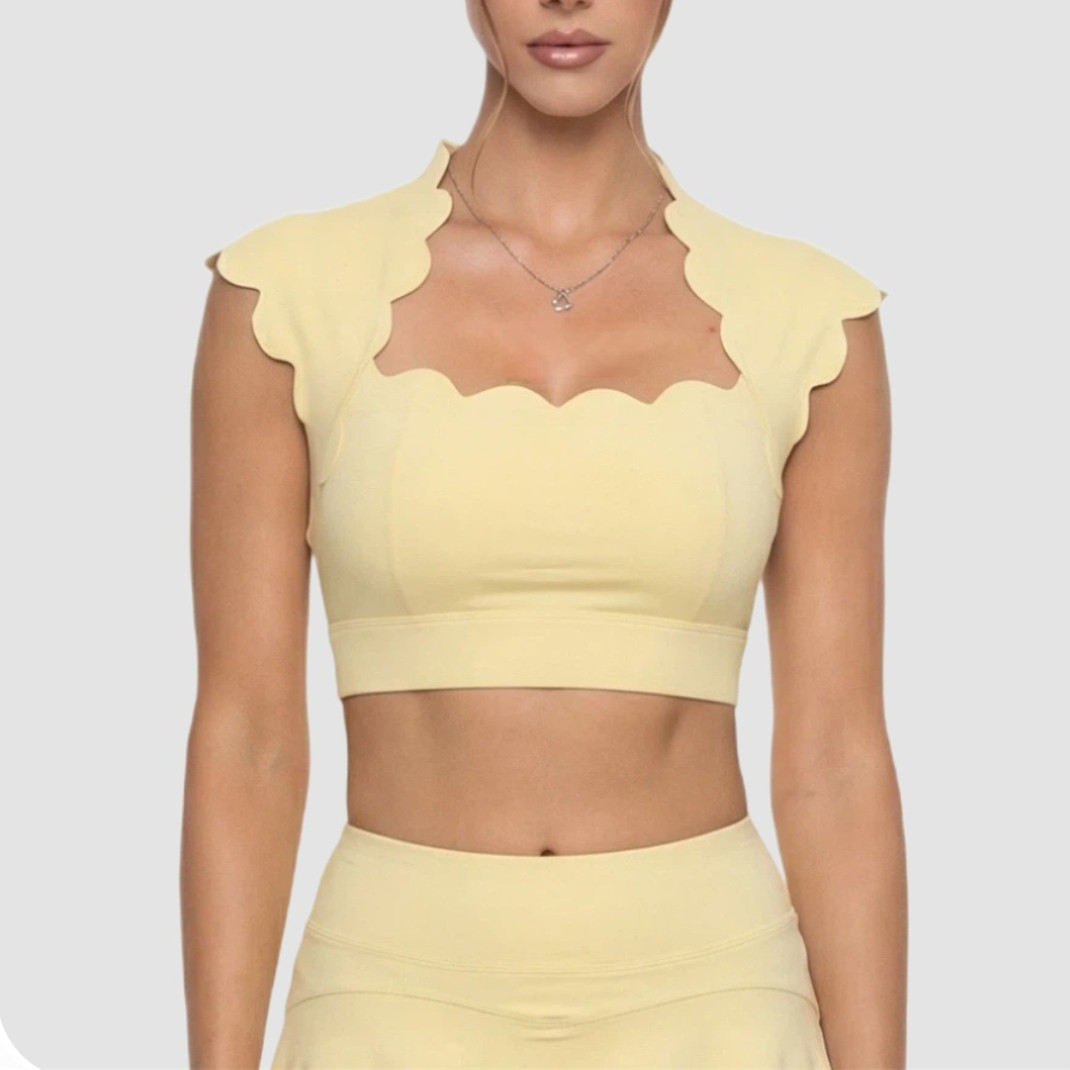 Sports Bra Racerback - Top Deportivo Ondulado para Mujer, Sujetador