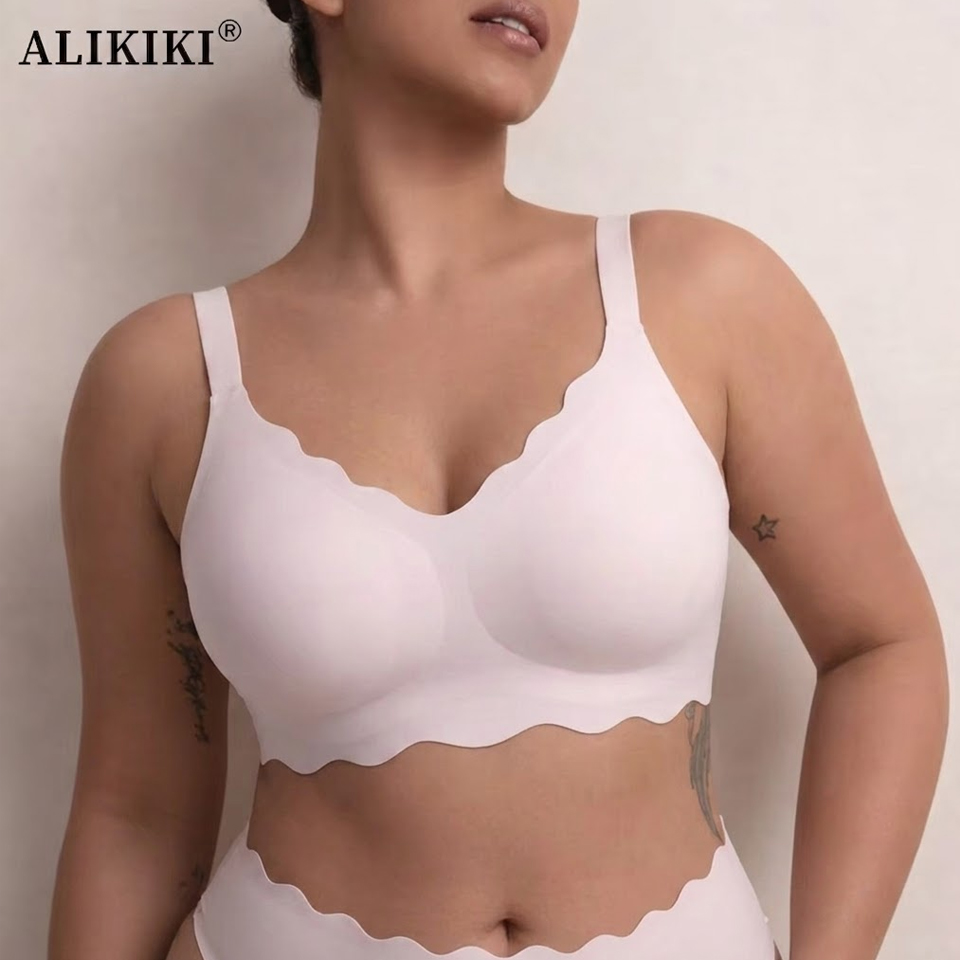 T Shirt Bra Seamless - Sujetador de apoyo inalámbrico sin costuras,