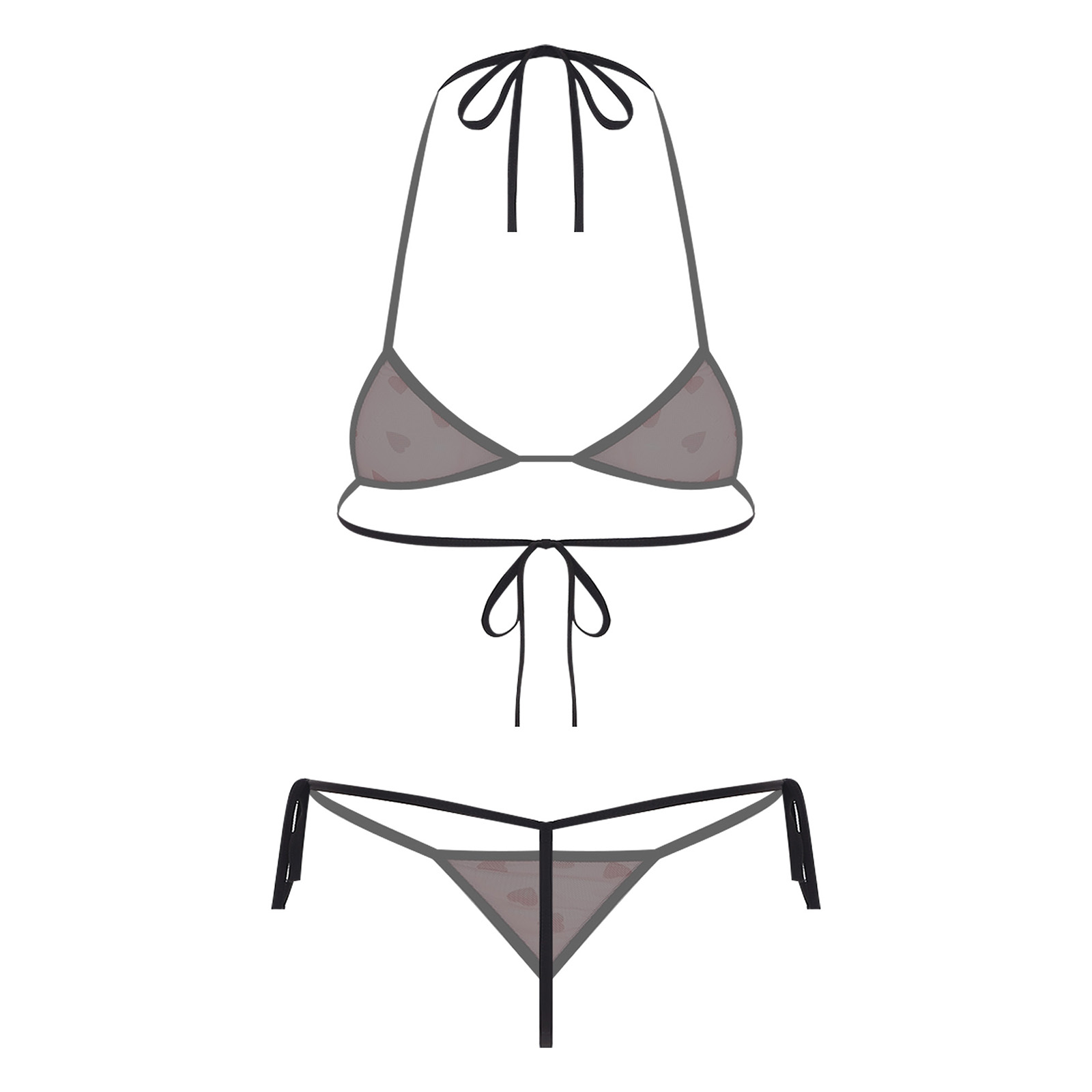 Conjunto de ropa interior Micr - Sheer Mesh Bra reseña y precio