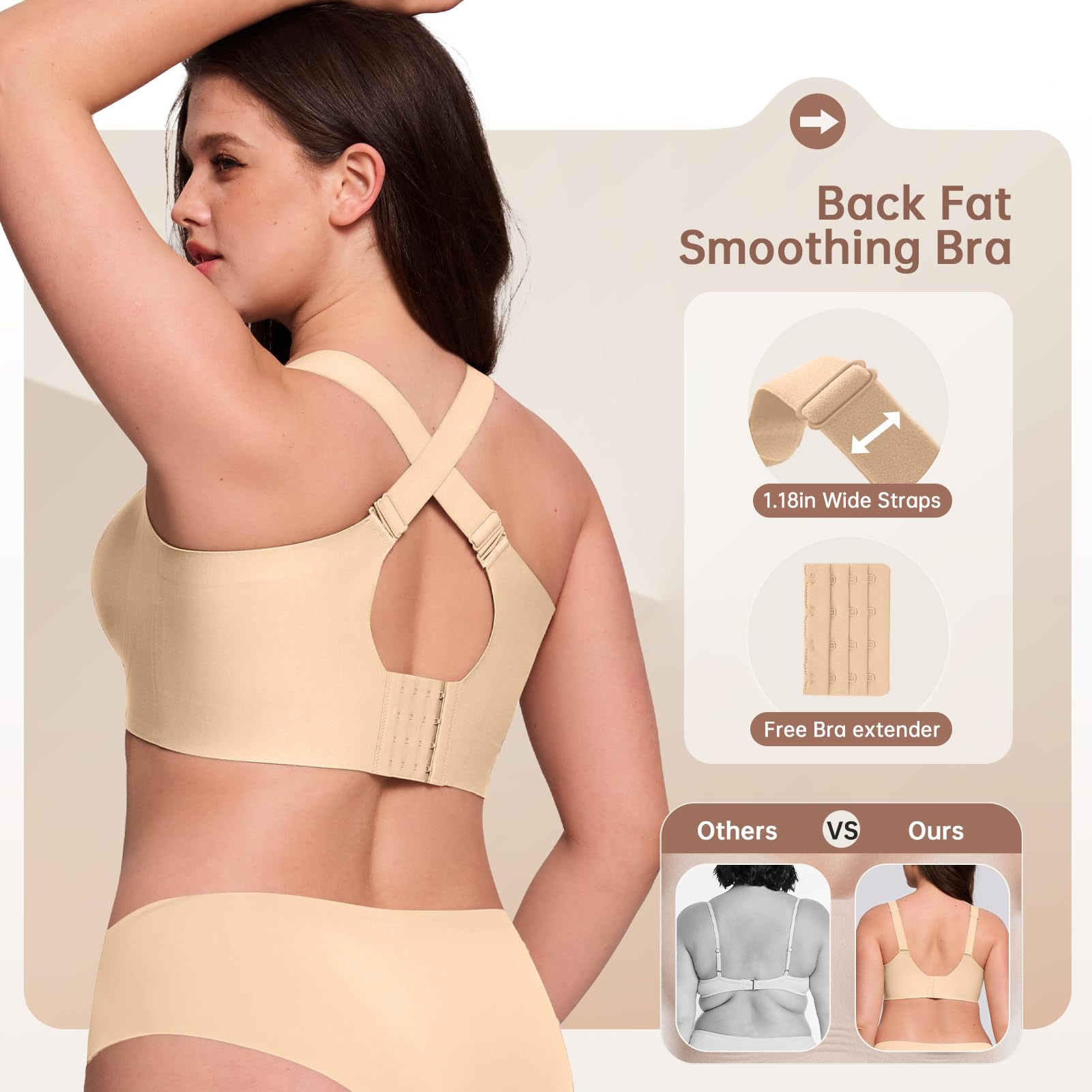 Sujetador inalámbrico de talla - Full Coverage Bra reseña y precio