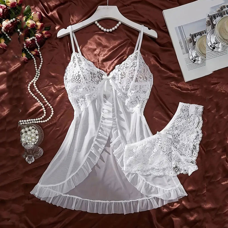 Pijamas de noche transparentes - Sheer Mesh Bra reseña y precio