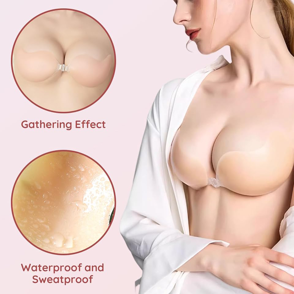 Conjunto de sujetador invisibl - Backless Bra Sticky reseña y precio