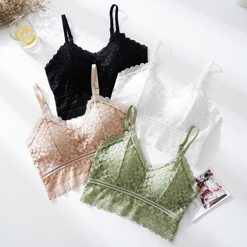 Camisola sin costuras de una p - Lace Bralette Set reseña y precio